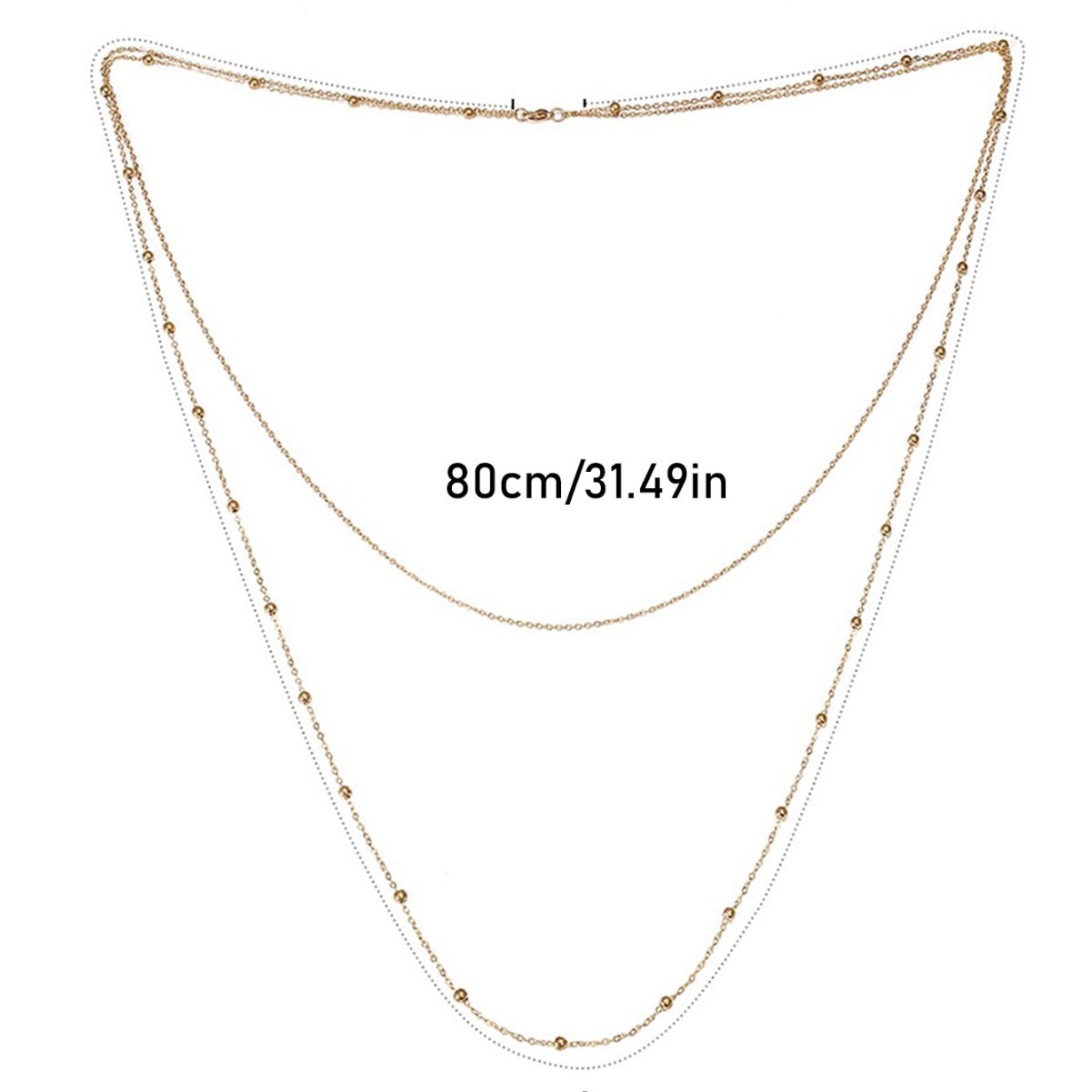 Glamyug Dainty Layered Gold Body Chain – Sexy Beach Back Harness Bikini Jewelry for Women and Girls - Image 0