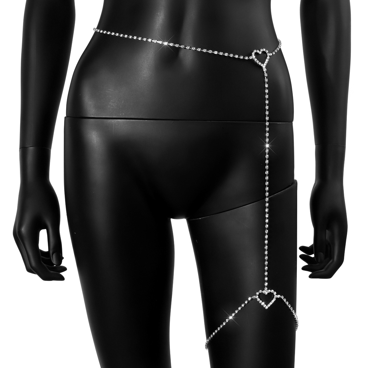 Rhinestone slim Leg Chain