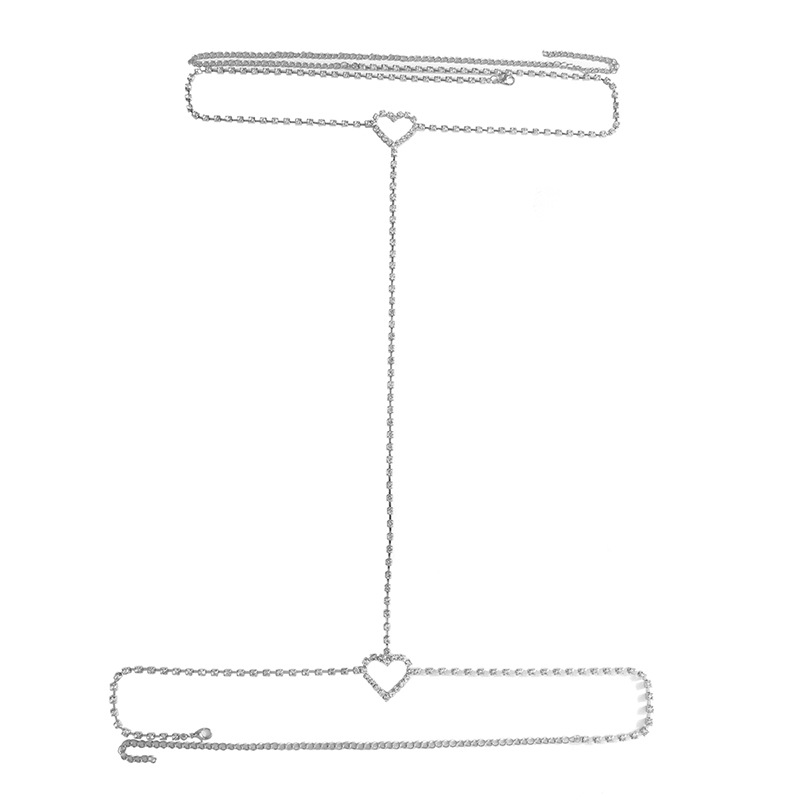 Rhinestone slim Leg Chain