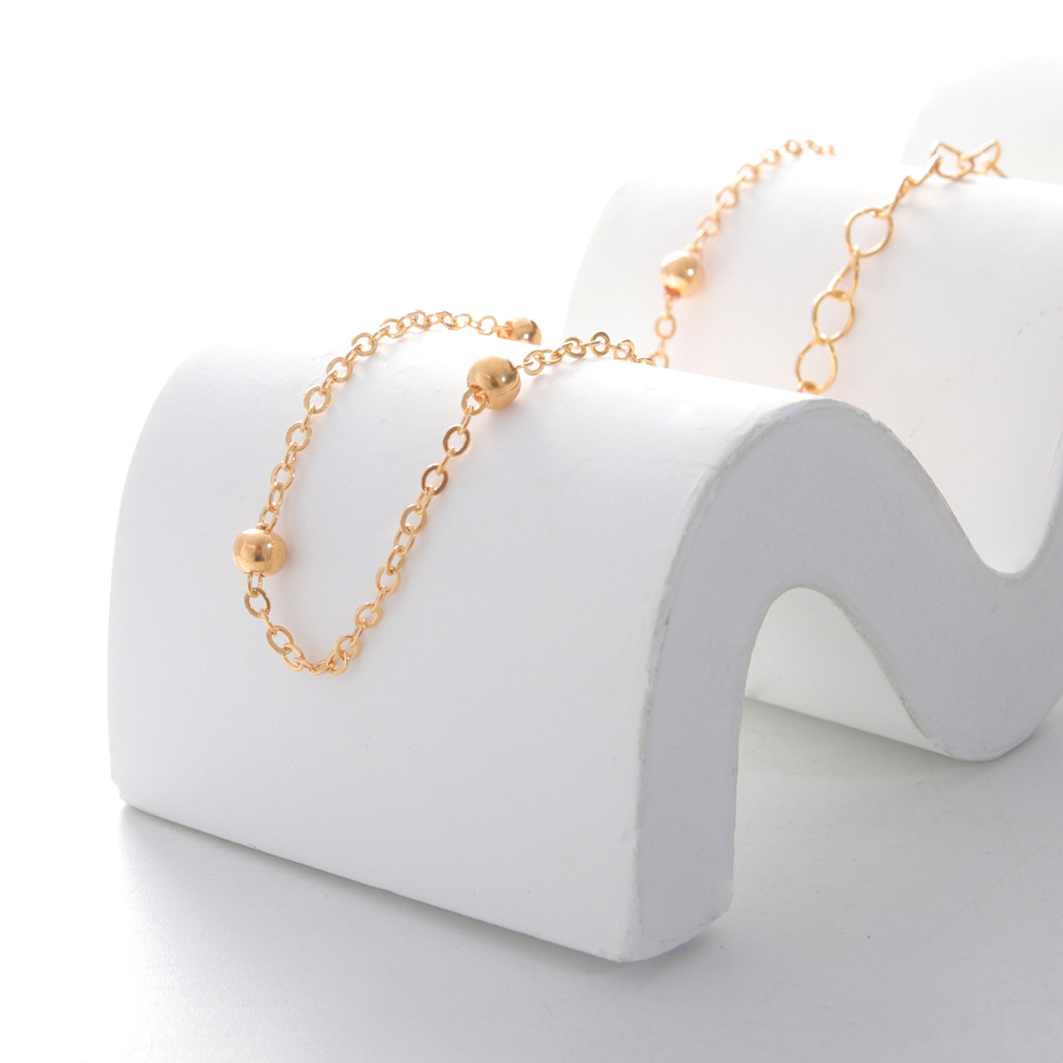 Glamyug Women’s Beaded Anklet – Korean Style Simple Foot Ornament, Fashionable - Image 0