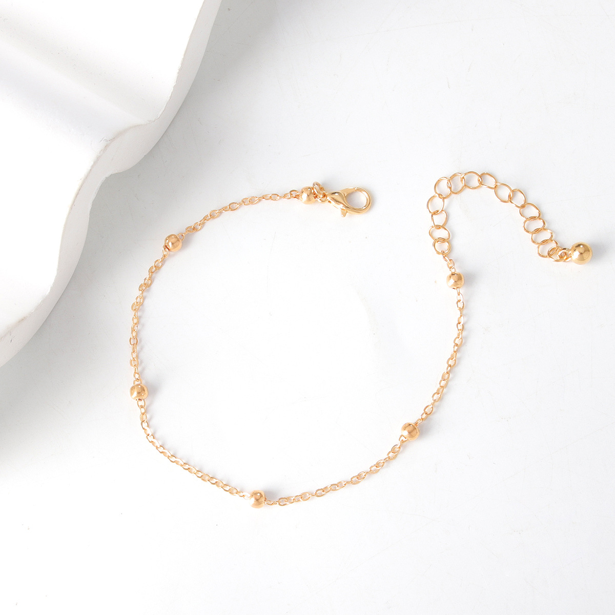 Glamyug Women’s Beaded Anklet – Korean Style Simple Foot Ornament, Fashionable - Image 0