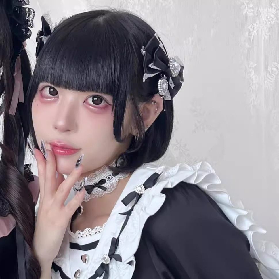 Gothic Lace Bow Heart Choker Necklace for Women - Image 0