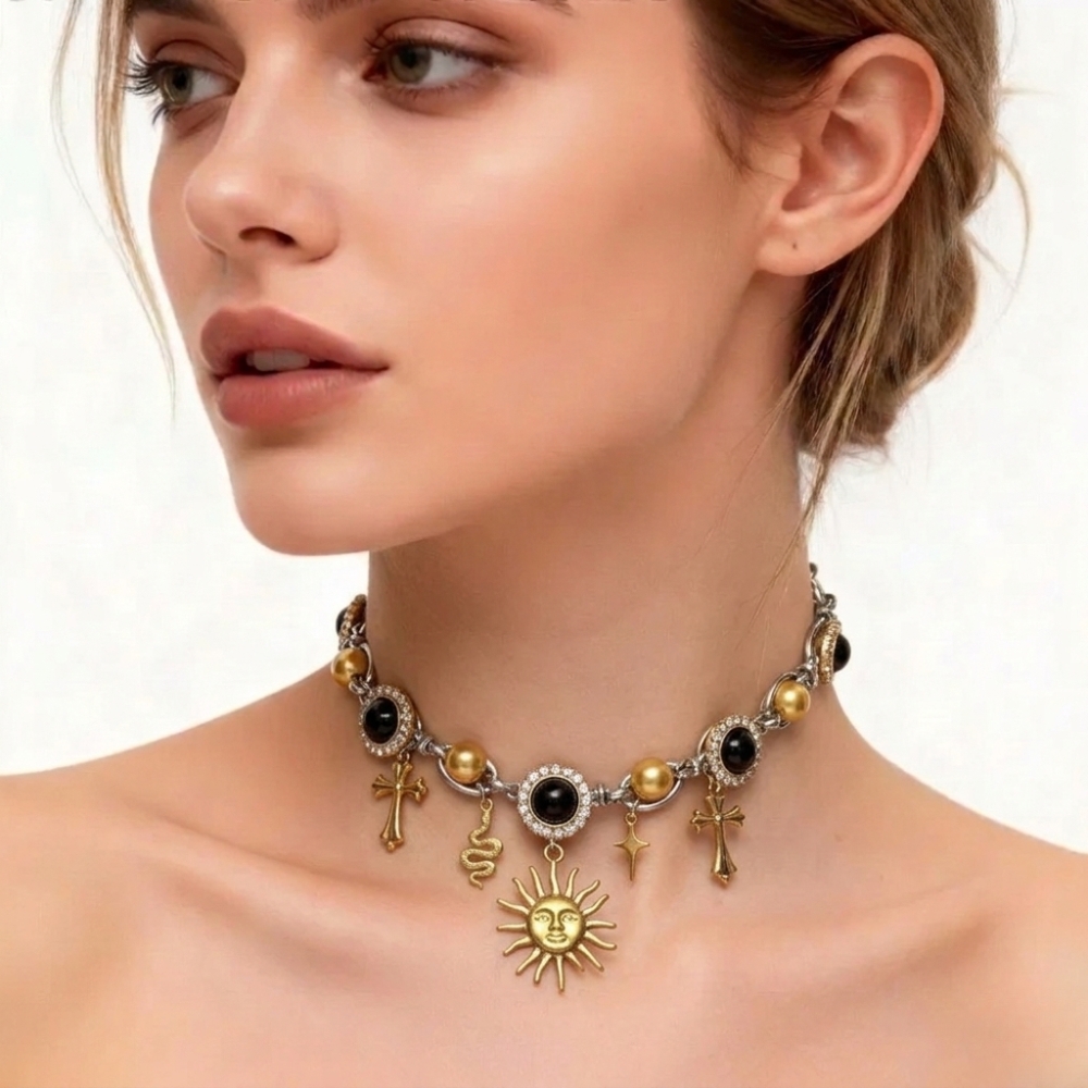 The Solar Trinity Charm Choker