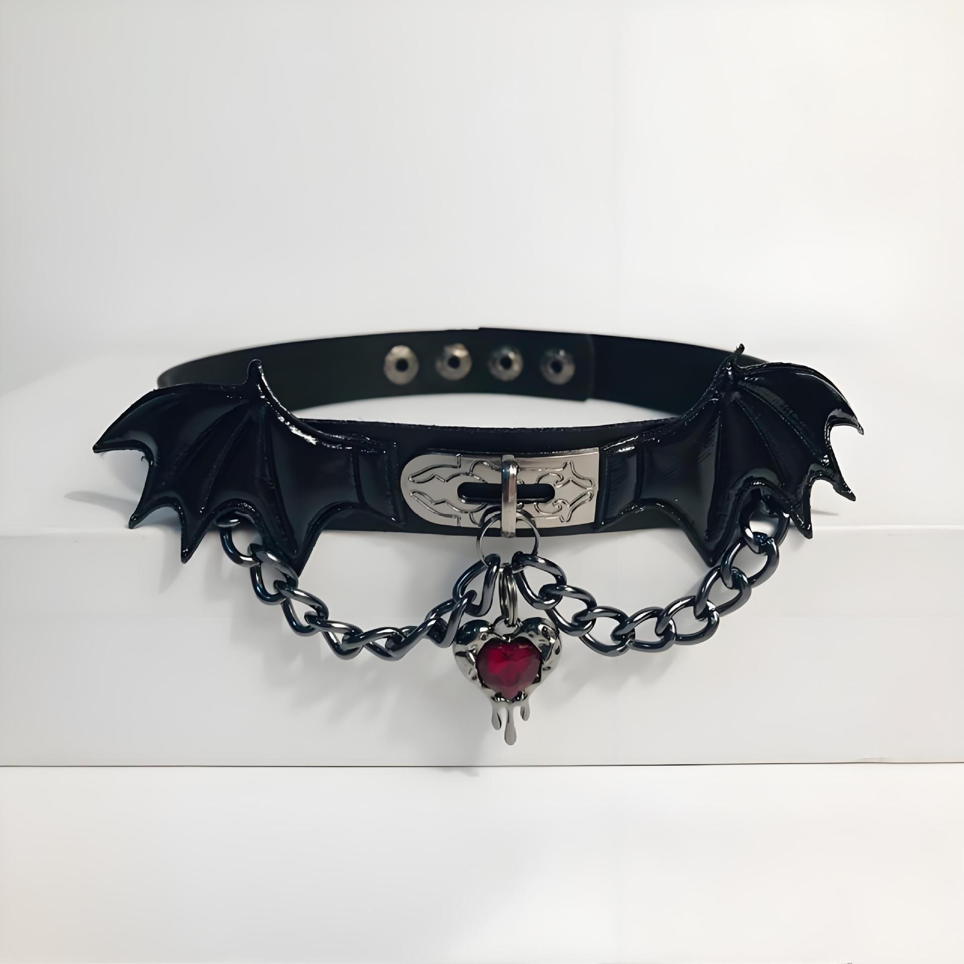 Bloodheart Batwing Gothic Choker - Image 0