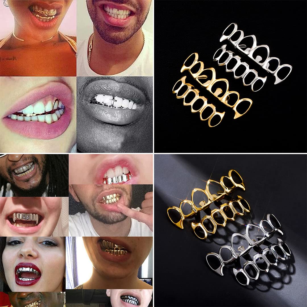 Gold Hollow Grillz Teeth Caps - Image 0