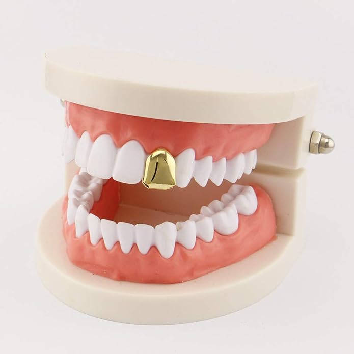 Single Gold Teeth Grillz Caps & Top Grill - Image 0