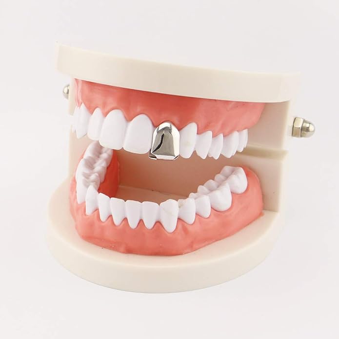 Single Silver Teeth Grillz Caps & Top Grill - Image 0