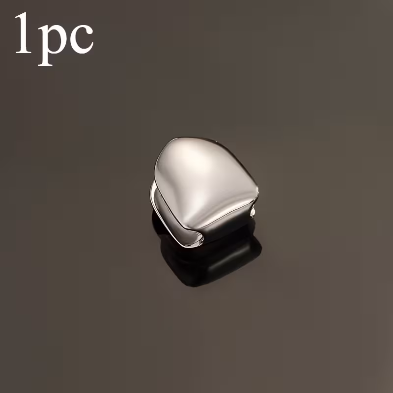 Single Silver Teeth Grillz Caps & Top Grill