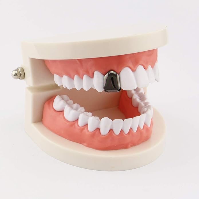Single Black Teeth Grillz Caps & Top Grill - Image 0
