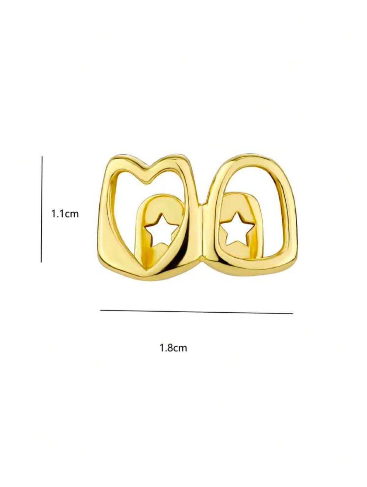 Golden Heart Star Tooth Gem - Image 0