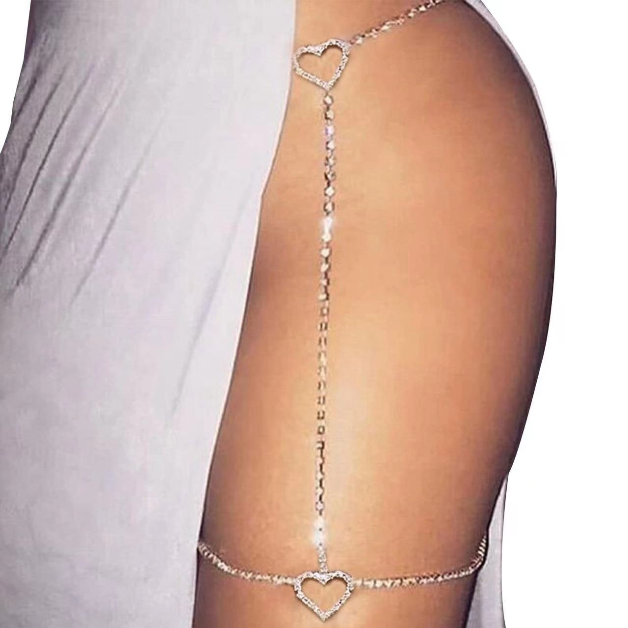Rhinestone Slim Leg Chain