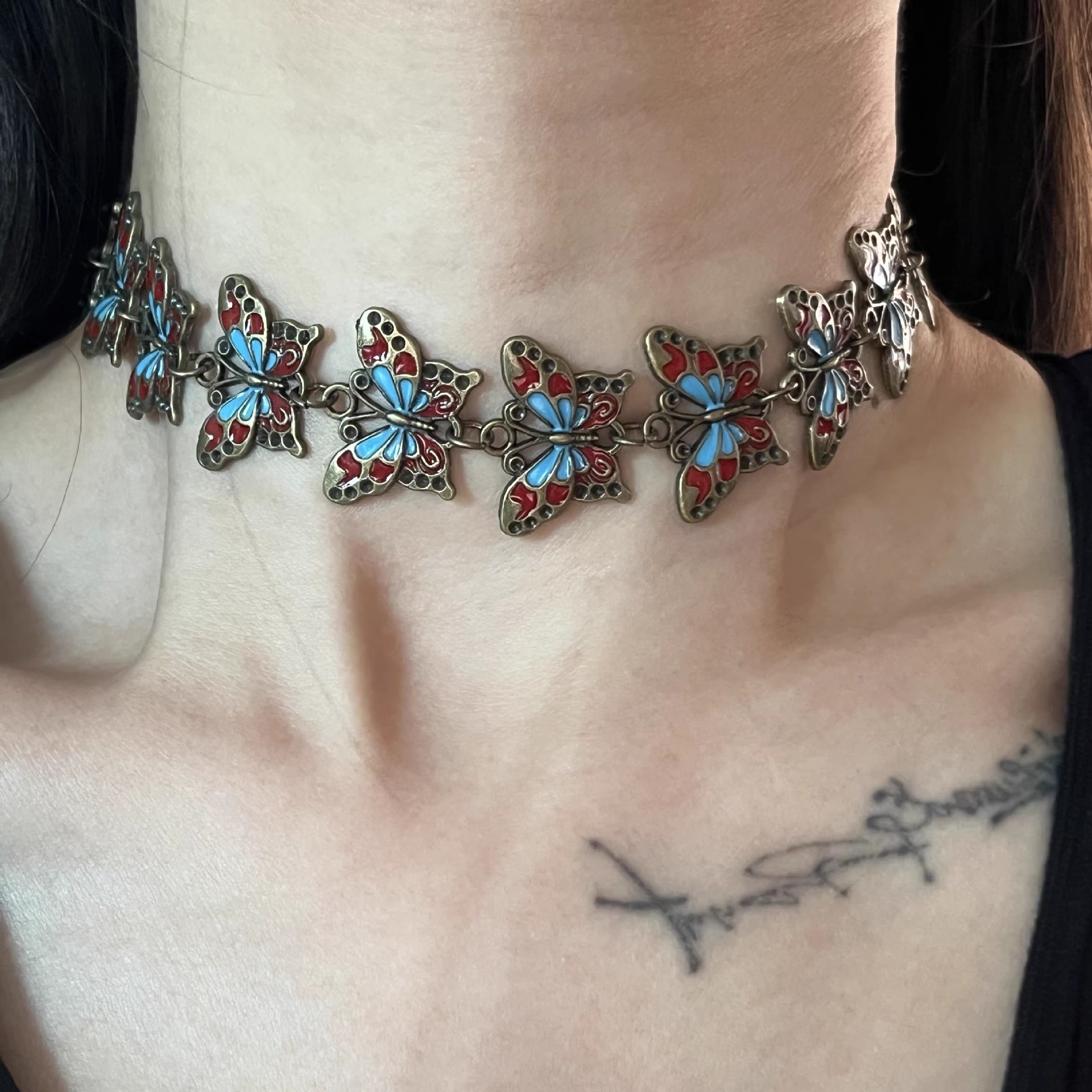 Antique Butterfly Collar